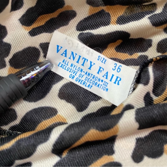 ❌SOLD🏷️Vintage 70s Vanity Fair Leopard Print Slip Dress Size 36 - Picture 8 of 9